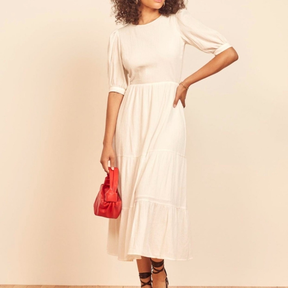 Reformation Chicago dress NWOT - Ivory, size 4 - Picture 2 of 13